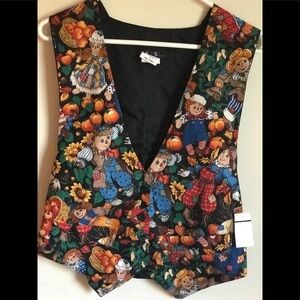 Rare Vintage Raggedy Ann &Andy Harvest Fall Vest